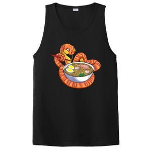 Snake Eating Ramen Kawaii Snake Japanese Noodle PosiCharge Competitor Tank