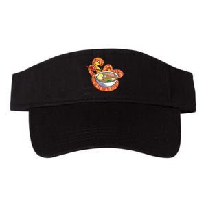 Snake Eating Ramen Kawaii Snake Japanese Noodle Valucap Bio-Washed Visor