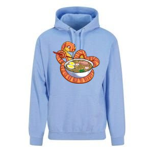 Snake Eating Ramen Kawaii Snake Japanese Noodle Unisex Surf Hoodie