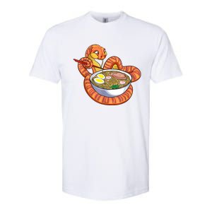 Snake Eating Ramen Kawaii Snake Japanese Noodle Softstyle CVC T-Shirt