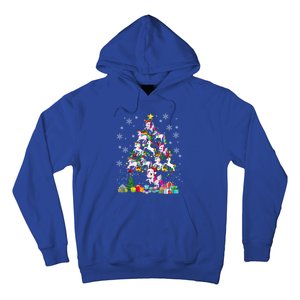 Santa Elf Reindeer Unicorn Xmas Tree Light Unicorn Gift Hoodie