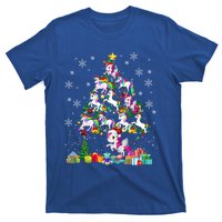 Santa Elf Reindeer Unicorn Xmas Tree Light Unicorn Gift T-Shirt