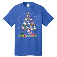 Santa Elf Reindeer Unicorn Xmas Tree Light Unicorn Gift Tall T-Shirt