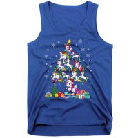 Santa Elf Reindeer Unicorn Xmas Tree Light Unicorn Gift Tank Top