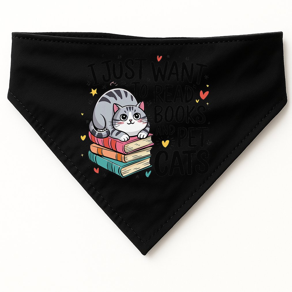 School Education Reading Teacher Knowledge Power Cat Book USA-Made Doggie Bandana