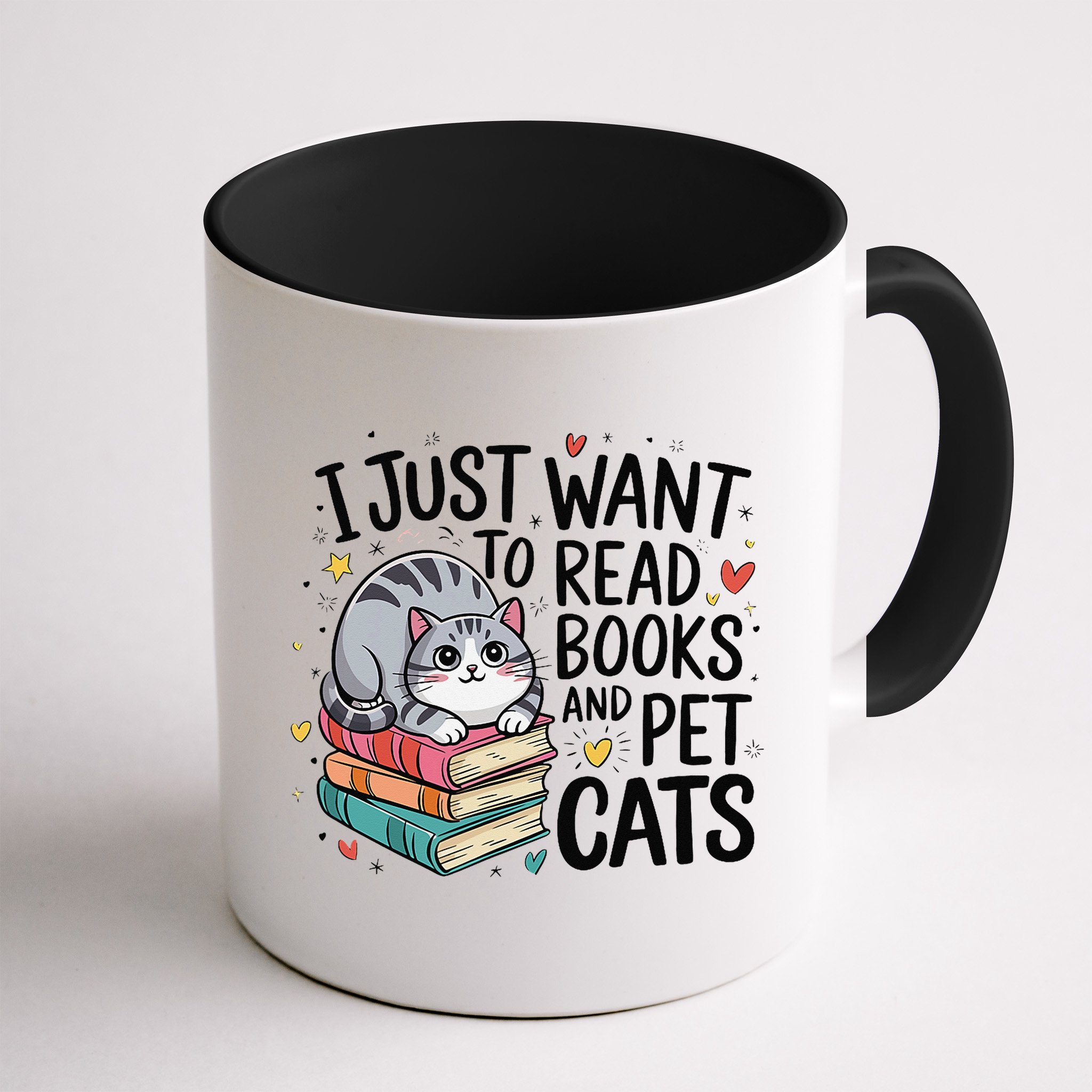 School Education Reading Teacher Knowledge Power Cat Book Mug