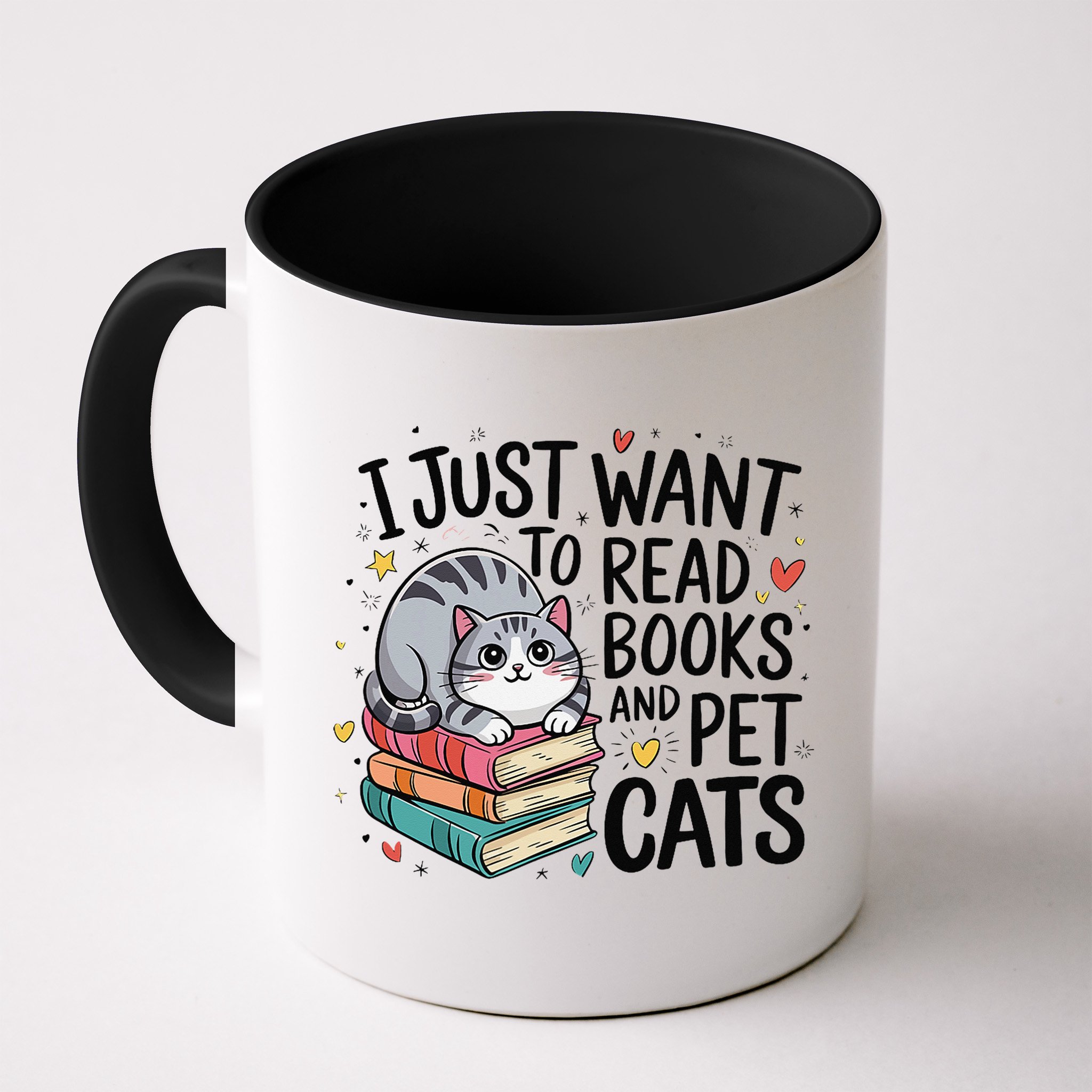 School Education Reading Teacher Knowledge Power Cat Book Mug