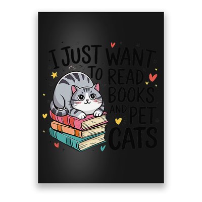 School Education Reading Teacher Knowledge Power Cat Book Poster