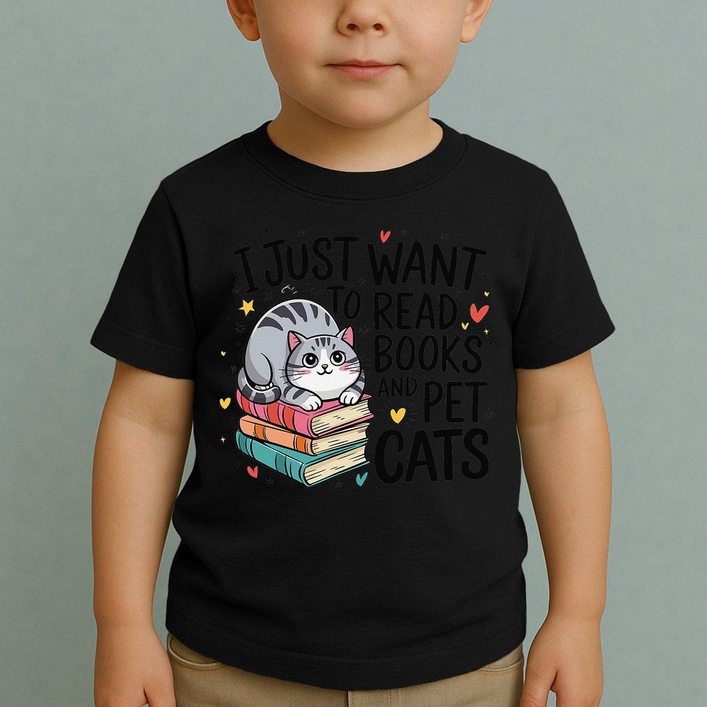 School Education Reading Teacher Knowledge Power Cat Book Toddler T-Shirt
