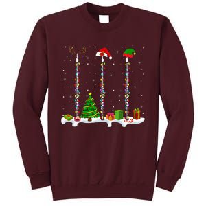 Santa Elf Reindeer Flute Christmas Light Musical Instrument Tall Sweatshirt