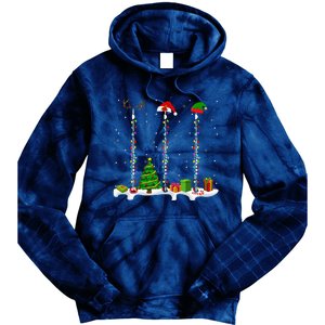 Santa Elf Reindeer Flute Christmas Light Musical Instrument Tie Dye Hoodie