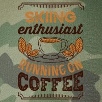 Skiing Enthusiast Running On Coffee Caffeine Lover Cool Gift Legacy Tie Dye Trucker Hat