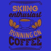 Skiing Enthusiast Running On Coffee Caffeine Lover Cool Gift Short Acrylic Beanie