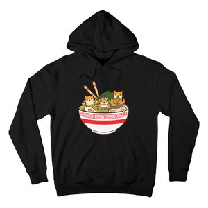 Shibas Eating Ra Noodles Kawaii Japanese Food Anime  Hoodie