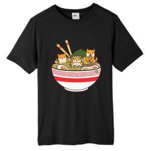 Shibas Eating Ra Noodles Kawaii Japanese Food Anime  Tall Fusion ChromaSoft Performance T-Shirt