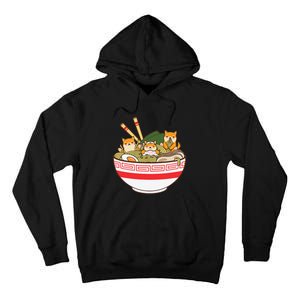 Shibas Eating Ra Noodles Kawaii Japanese Food Anime  Tall Hoodie