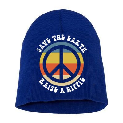 Save Earth Raise A Hippie 50th Anniversary Earth Day 2020 Gift Short Acrylic Beanie