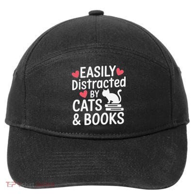 School Education Reading Teacher Knowledge Power Cat Book 7-Panel Snapback Hat
