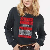 Service Engineer Cropped Pullover Crew