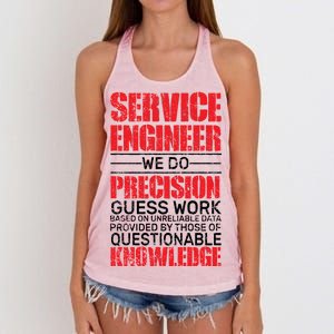 Service Engineer Women's Knotted Racerback Tank