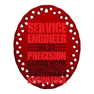 Service Engineer Ceramic Oval Ornament