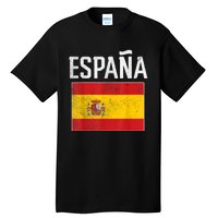 Spain Espana Spanish Flag Pride Sports Fan Soccer Gift Tall T-Shirt