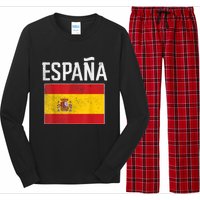 Spain Espana Spanish Flag Pride Sports Fan Soccer Gift Long Sleeve Pajama Set