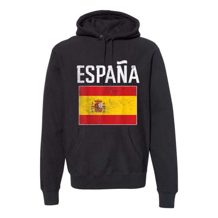 Spain Espana Spanish Flag Pride Sports Fan Soccer Gift Premium Hoodie