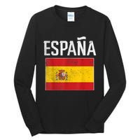 Spain Espana Spanish Flag Pride Sports Fan Soccer Gift Tall Long Sleeve T-Shirt