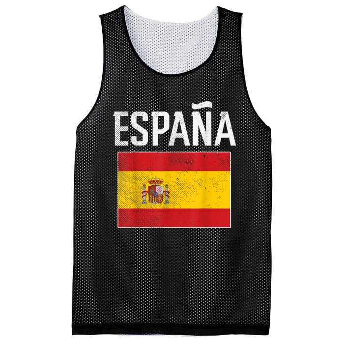 Spain Espana Spanish Flag Pride Sports Fan Soccer Gift Mesh Reversible Basketball Jersey Tank