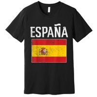 Spain Espana Spanish Flag Pride Sports Fan Soccer Gift Premium T-Shirt