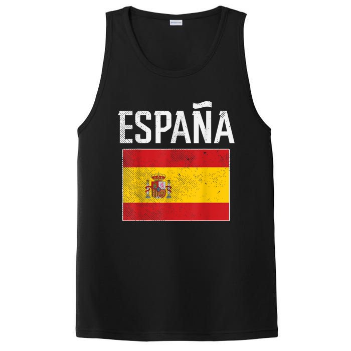 Spain Espana Spanish Flag Pride Sports Fan Soccer Gift PosiCharge Competitor Tank