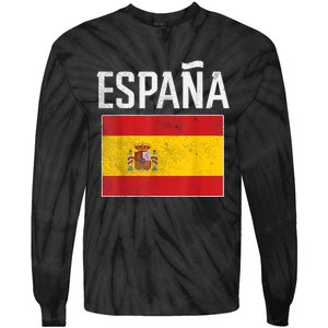 Spain Espana Spanish Flag Pride Sports Fan Soccer Gift Tie-Dye Long Sleeve Shirt