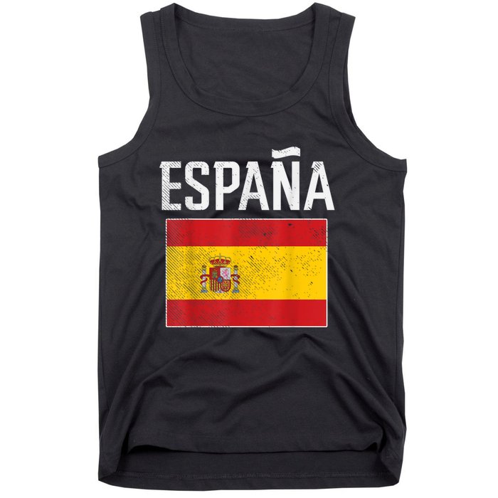 Spain Espana Spanish Flag Pride Sports Fan Soccer Gift Tank Top