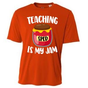 Special Education Sped Teacher Cool Gift Teaching Is My Jam Gift Cooling Performance Crew T-Shirt