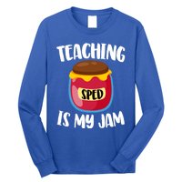 Special Education Sped Teacher Cool Gift Teaching Is My Jam Gift Long Sleeve Shirt