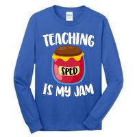 Special Education Sped Teacher Cool Gift Teaching Is My Jam Gift Tall Long Sleeve T-Shirt