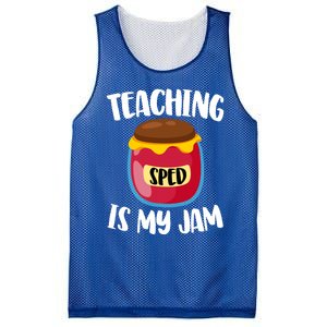 Special Education Sped Teacher Cool Gift Teaching Is My Jam Gift Mesh Reversible Basketball Jersey Tank