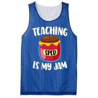 Special Education Sped Teacher Cool Gift Teaching Is My Jam Gift Mesh Reversible Basketball Jersey Tank