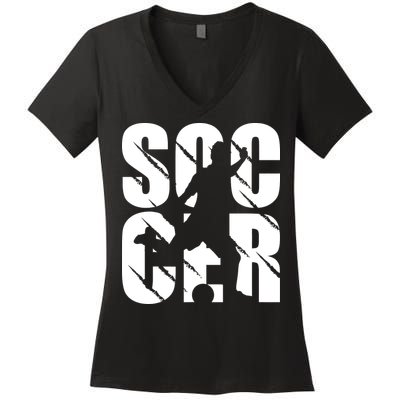 Soccer Enthusiast Women's V-Neck T-Shirt