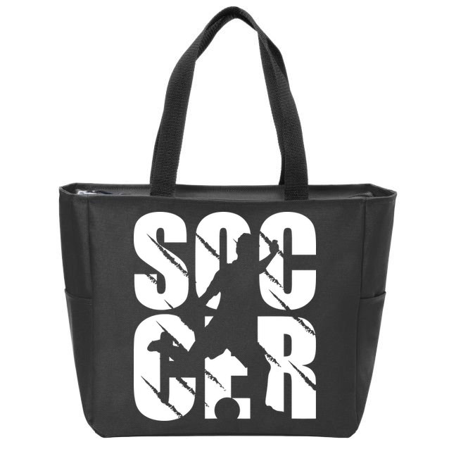 Soccer Enthusiast Zip Tote Bag
