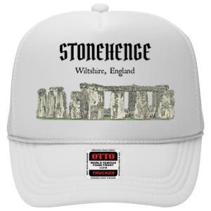 Stonehenge England Souvenir High Crown Mesh Back Trucker Hat