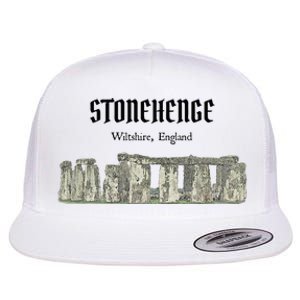 Stonehenge England Souvenir Flat Bill Trucker Hat