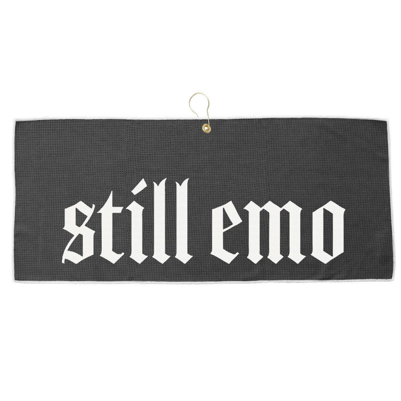 Still Emo Large Microfiber Waffle Golf Towel