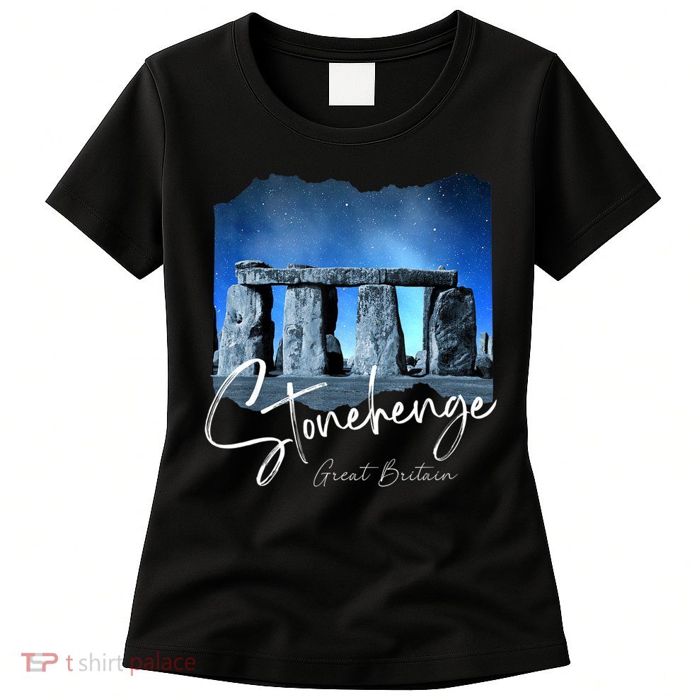 Stonehenge England Souvenir Stonehenge At Night Womens T-Shirt
