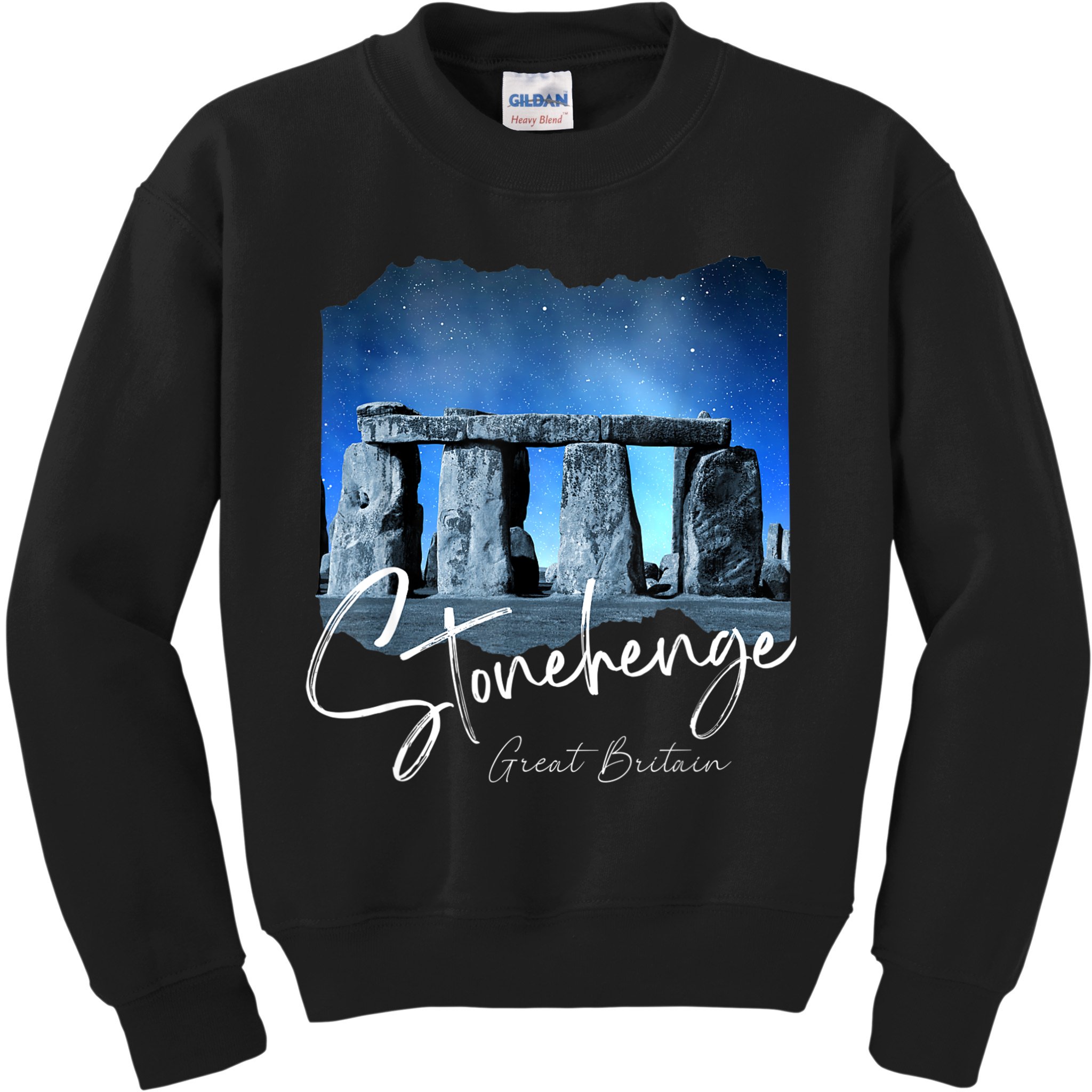 Stonehenge England Souvenir Stonehenge At Night Kids Sweatshirt