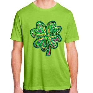 Shamrock Effect St Patricks Day Four Leaf Clover Adult ChromaSoft Performance T-Shirt