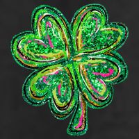Shamrock Effect St Patricks Day Four Leaf Clover 7 Panel Mesh Trucker Snapback Hat