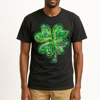 Shamrock Effect St Patricks Day Four Leaf Clover Tall T-Shirt