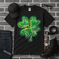 Shamrock Effect St Patricks Day Four Leaf Clover Tall T-Shirt